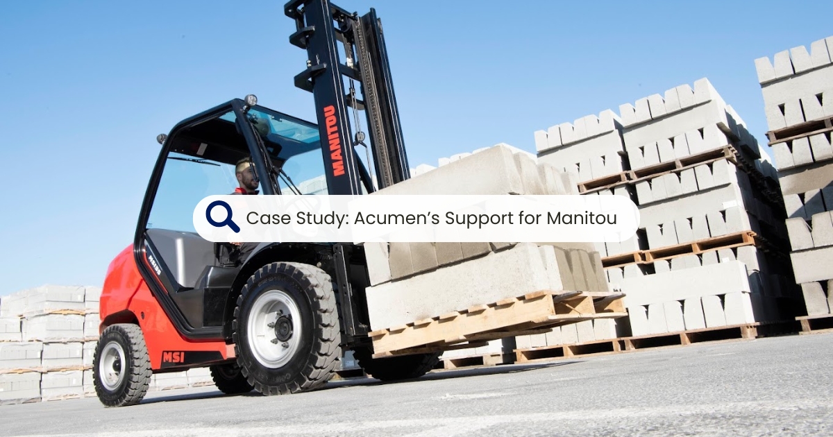 Case Study: Acumen’s Support for Manitou